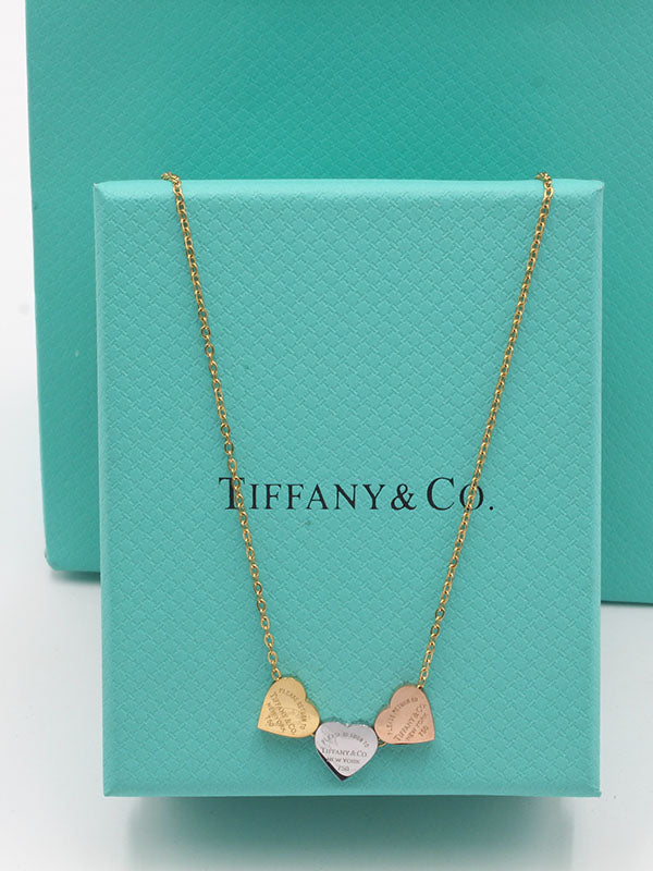 سلسال تيفاني قلوب ملون سلسال tiffany