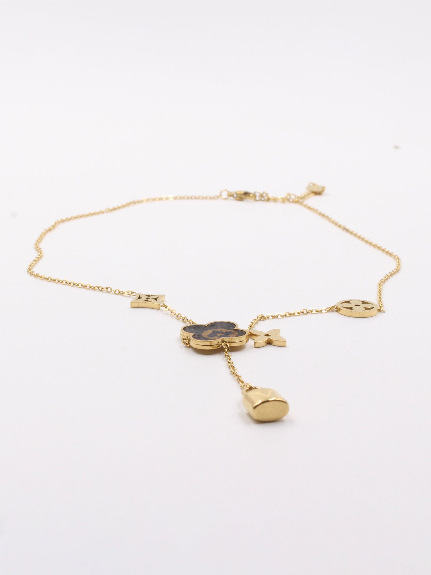 سلسال لويس فيتون ورده بني سلسال louis vuitton