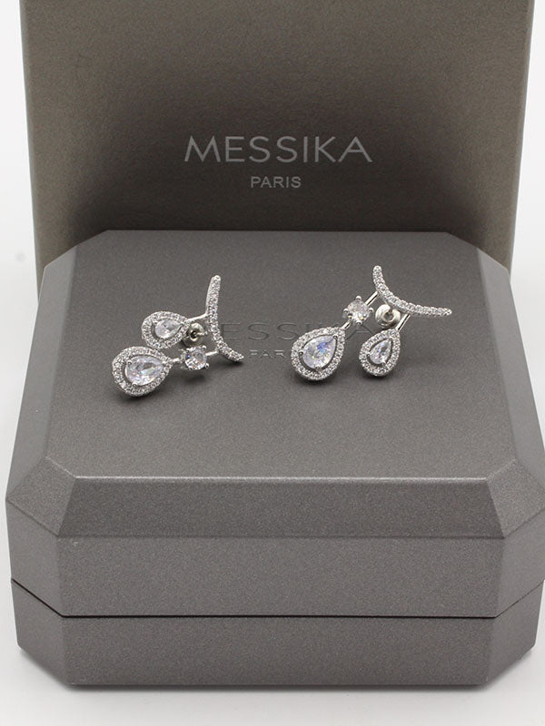 حلق ميسيكا دمعات كيرف حلق messika فضي