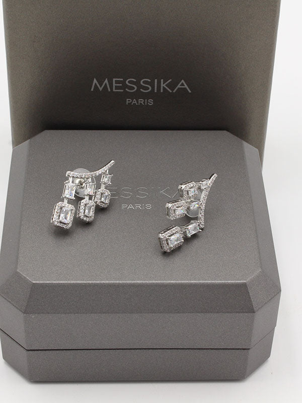 حلق ميسيكا سكوير كيرف حلق messika فضي
