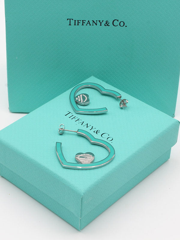 حلق تيفاني هارت كبير حلق tiffany تركواز