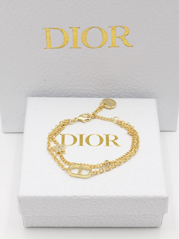 اساور ديور دبل شاين لوقو الجديده اسواره dior ذهبي