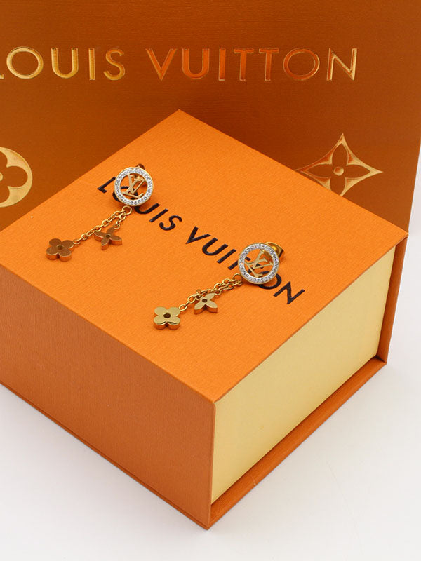 حلق لويس فيتون مدور طويل حلق louis vuitton