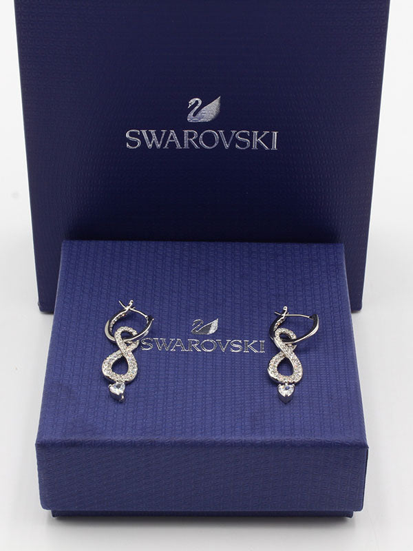 حلق سواروفسكي انيفنتي حلق Swarovski فضي