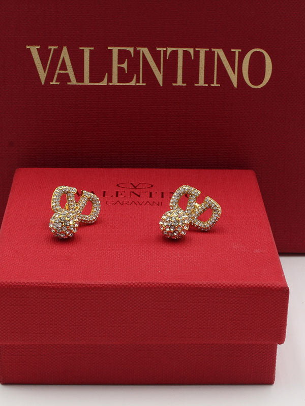 حلق فالنتينو زركون ستون V حلق VALENTINO