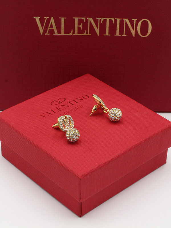 حلق فالنتينو زركون ستون V حلق VALENTINO