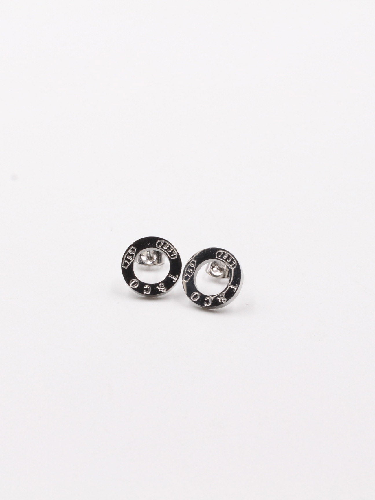 حلق تيفاني ذهبي مدور صغير حلق tiffany