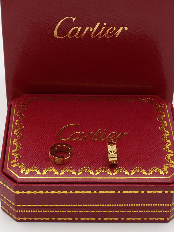 حلق كارتير مدور كبس ذهبي حلق CARTIER