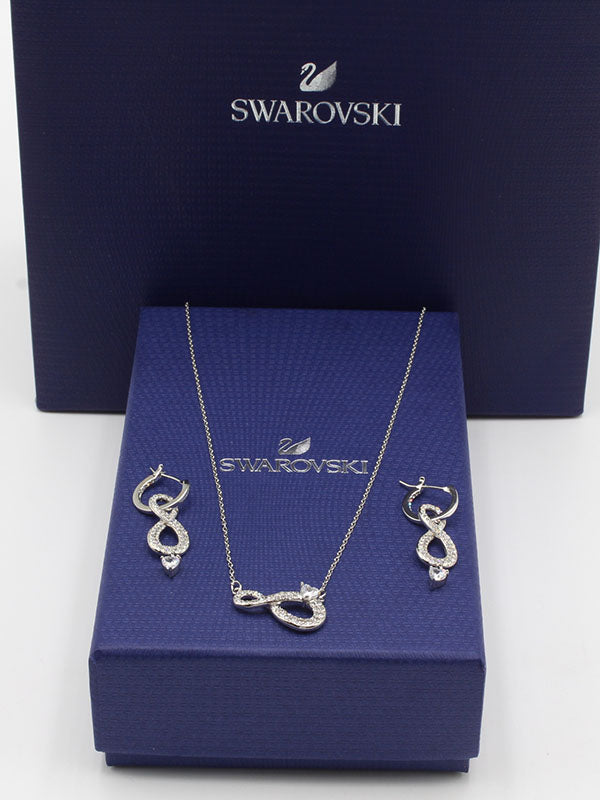 طقم سواروفسكي انيفنتي اطقم Swarovski فضي
