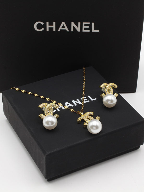 طقم شانيل 2 قطع ميني ستون لولو اطقم chanel