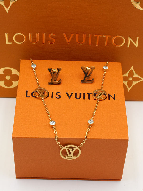 طقم لويس فيتون 2 قطع سيركل اطقم louis vuitton ذهبي