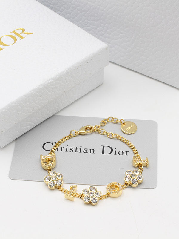 اساور ديور ملتي فلاورز لوقو اسواره dior ذهبي