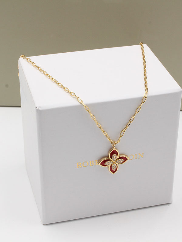 سلسال روبرت كوين زركون جنزير سلسال roberto coin عنابي ذهبي