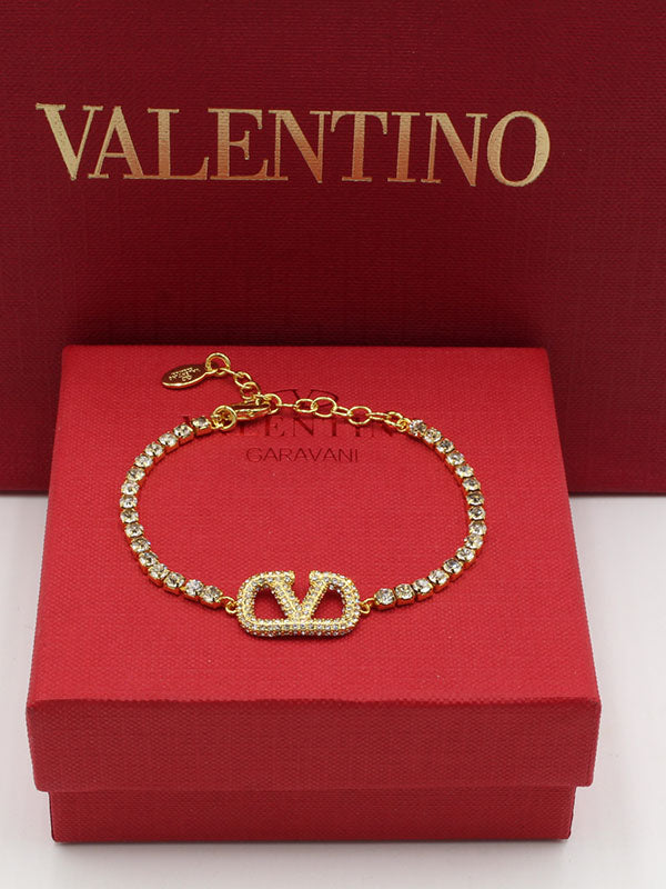 اساور فالنتينو فل ستونز لوقو اسواره VALENTINO ذهبي