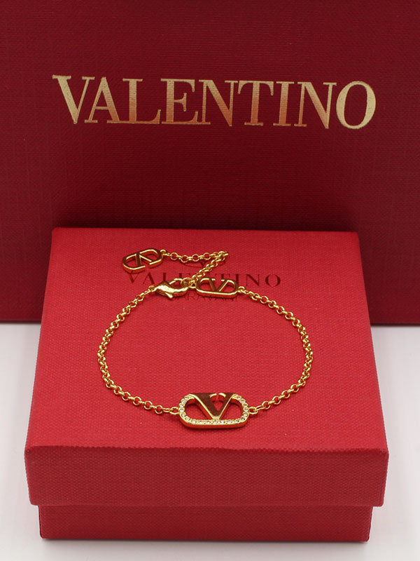 اساور فالنتينو زركون ناعمة لوقو اسواره VALENTINO ذهبي