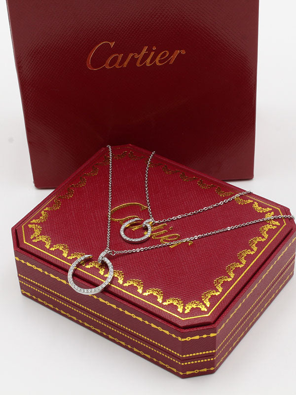 سلسال كارتير مسمارين طبقتين زركون سلسال CARTIER