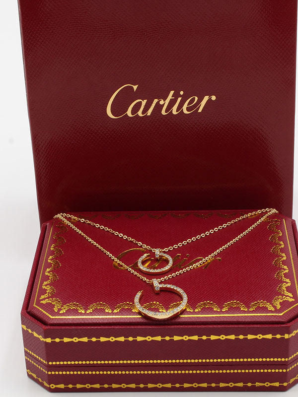 سلسال كارتير مسمارين طبقتين زركون سلسال CARTIER