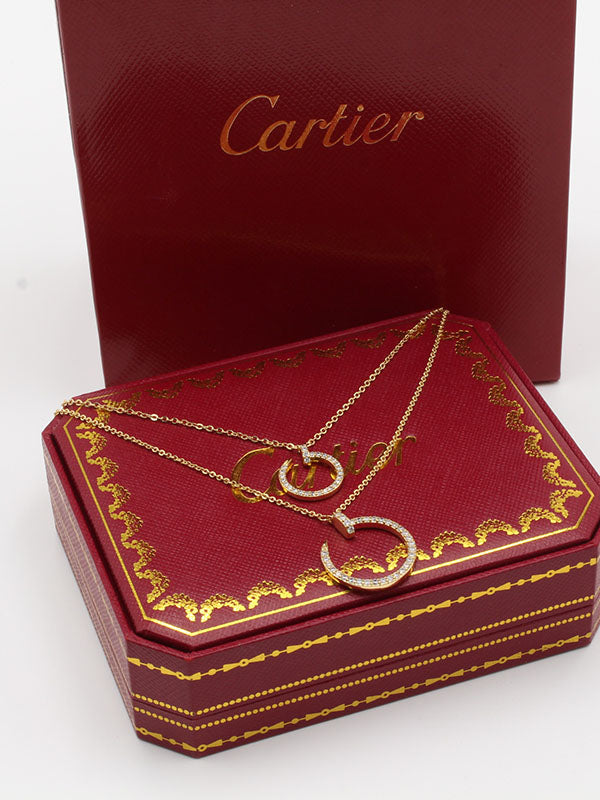سلسال كارتير مسمارين طبقتين زركون سلسال CARTIER
