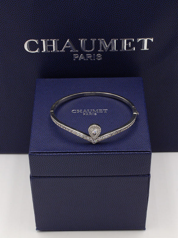اسواره شومية فل زركون لوقو اسواره chaumet فضي