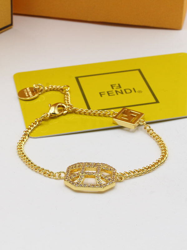 اساور فندي سكوير زركون لوقو اسواره fendi ذهبي