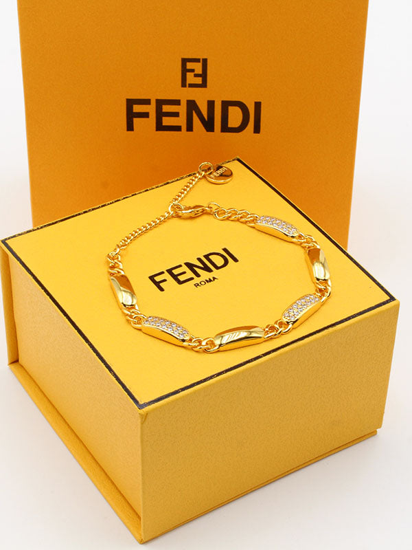 اساور فندي كلاسيك لوقو اسواره fendi ذهبي