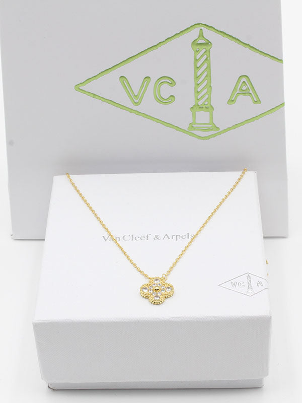 سلسال فان كليف الجديد سلسال van cleef ذهبي زركون