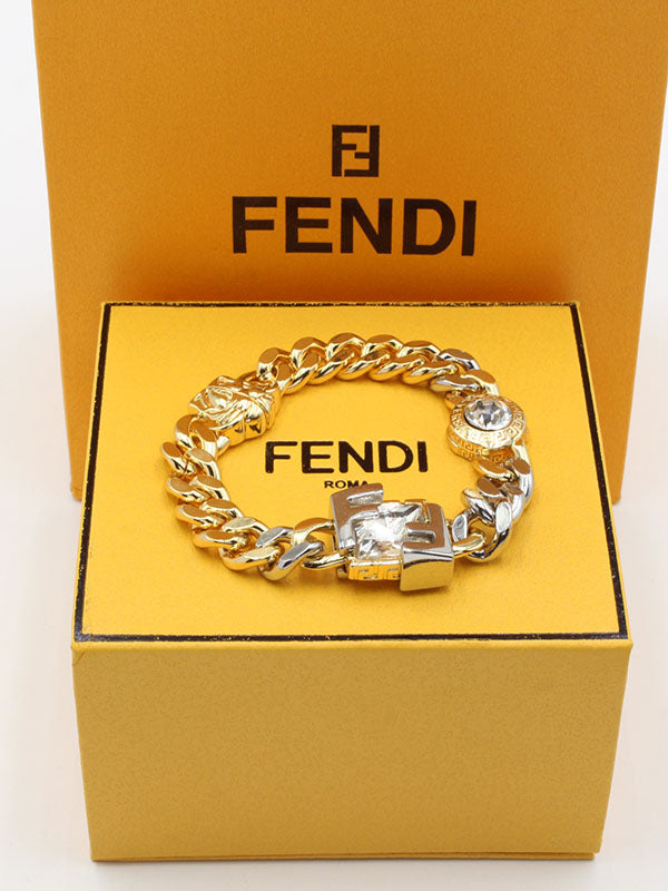 اساور فندي سلفر قولد شاين لوقو اسواره fendi ذهبي