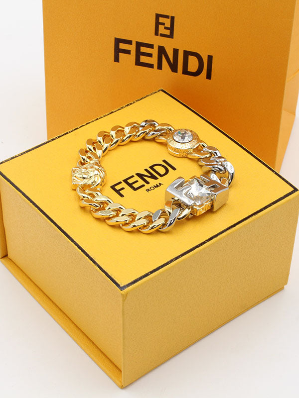 اساور فندي سلفر قولد شاين لوقو اسواره fendi