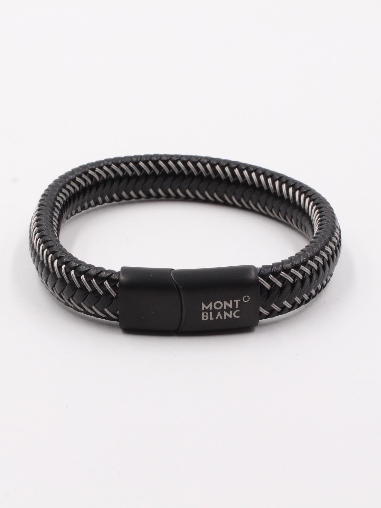 أسوارة مونت بلانك رجالي عريض كحلي اسواره mont blank اسود
