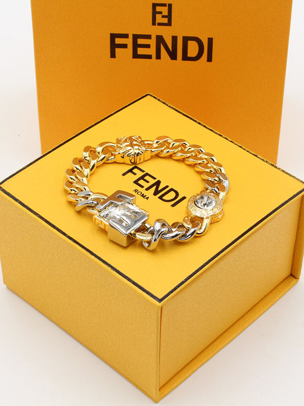 اساور فندي سلفر قولد شاين لوقو اسواره fendi