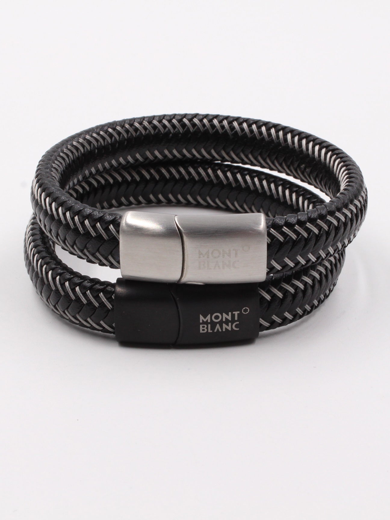 أسوارة مونت بلانك رجالي عريض كحلي اسواره mont blank