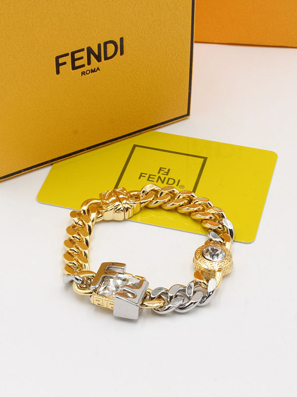اساور فندي سلفر قولد شاين لوقو اسواره fendi