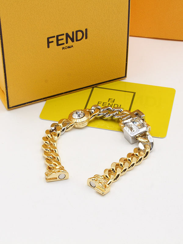 اساور فندي سلفر قولد شاين لوقو اسواره fendi