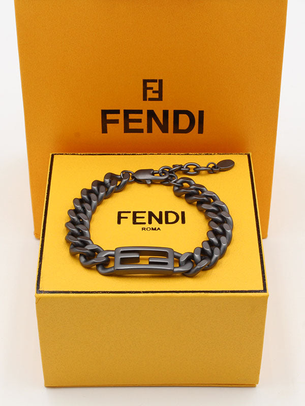 اساور فندي بلاك اديشن لوقو اسواره fendi رمادي