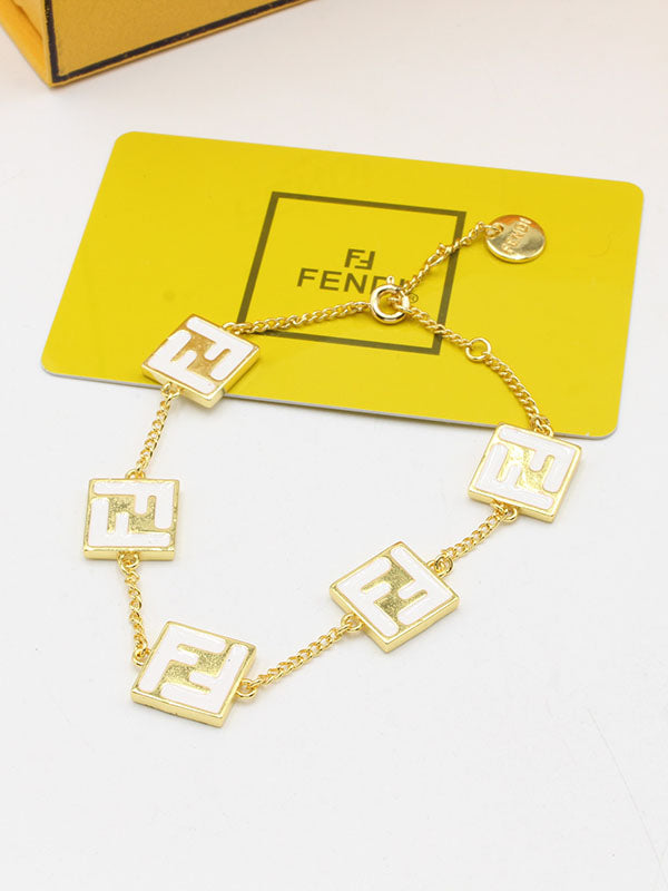 اساور فندي سكوير وايت لوقو اسواره fendi ذهبي