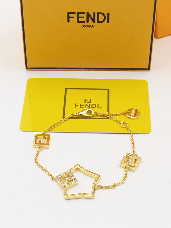 اساور فندي جيومتريك لوقو اسواره fendi ذهبي