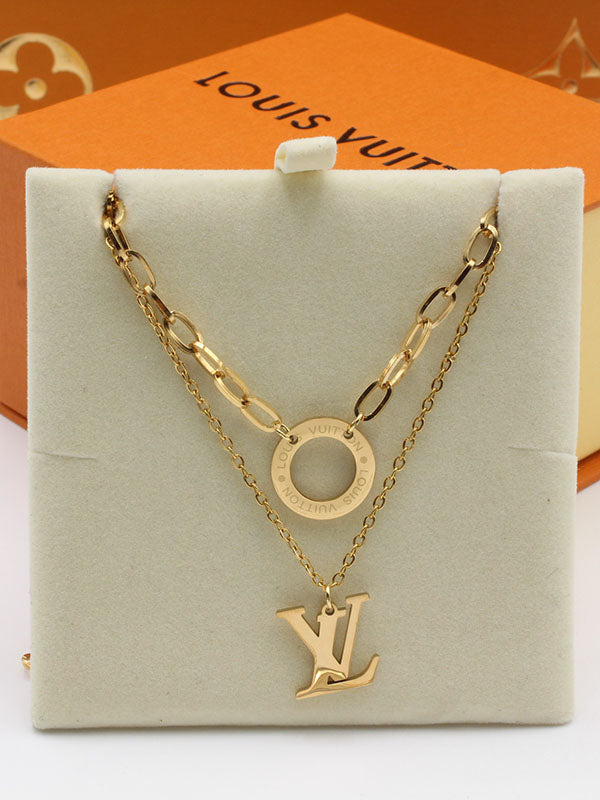 سلسال لويس فيتون دبل شابن سيركل سلسال louis vuitton ذهبي