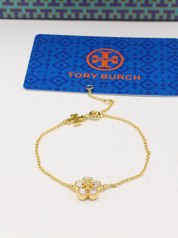 اسواره توري بورش فلاور ناعمة لوقو اسواره tory burch ذهبي
