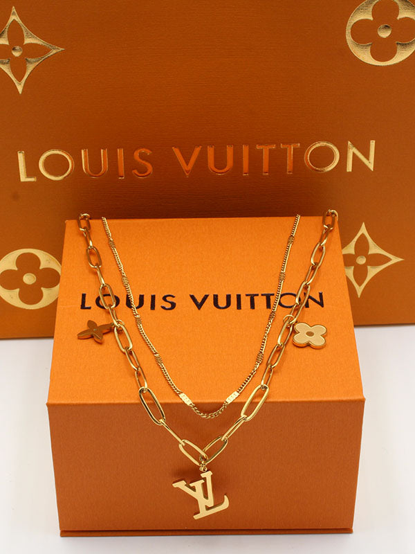 سلسال لويس فيتون دورين لوقو سلسال louis vuitton ذهبي مطفي