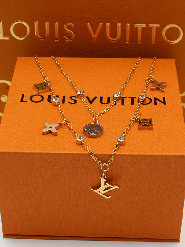 سلسال لويس فيتون دورين لوقو ذهبي سلسال louis vuitton