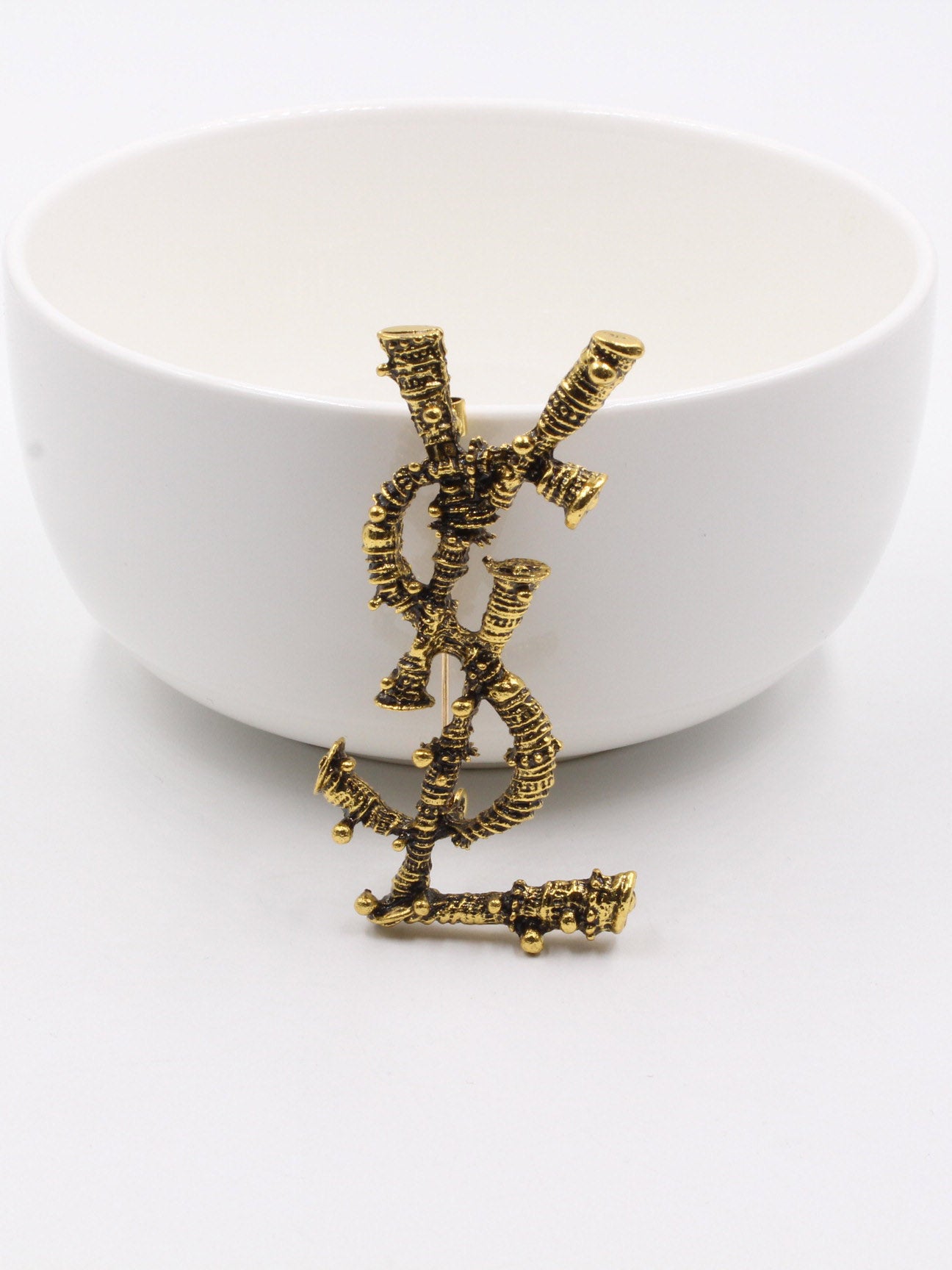 بروش ايف سان لوران انتيك بروش ysl برونز