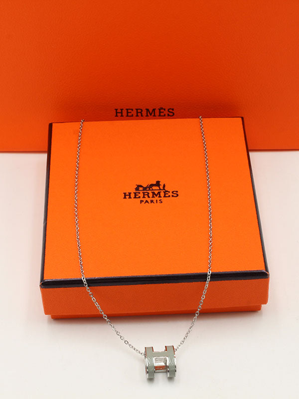 سلسال هرمز H ذهبي ناعم سلسال HERMES رمادي فضي