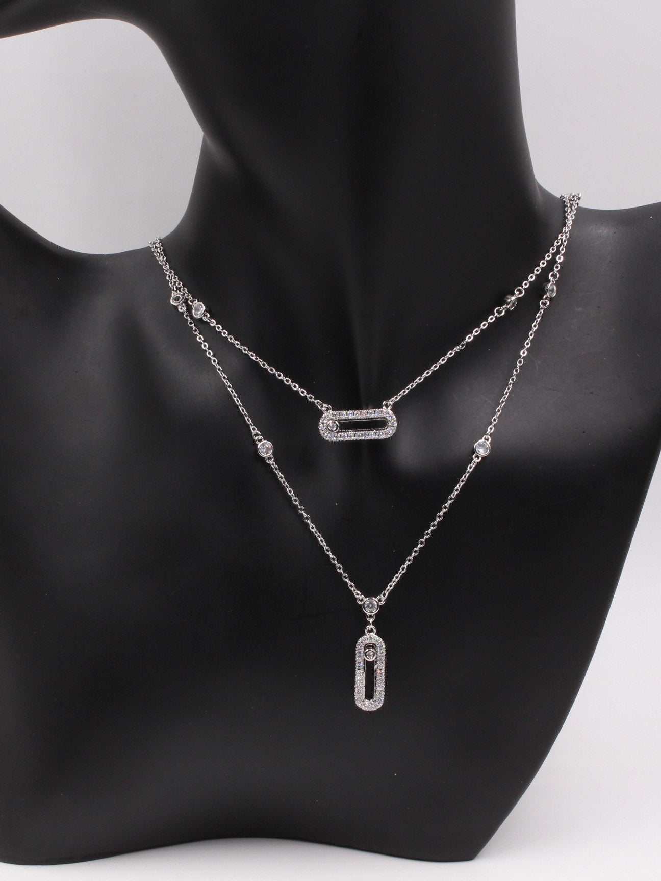 سلسال ميسيكا دورين زركون سلسال messika فضي