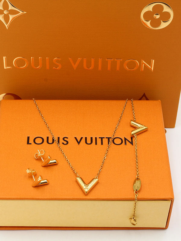 طقم لويس فيتون ميتال لوقو 3 قطع اطقم louis vuitton