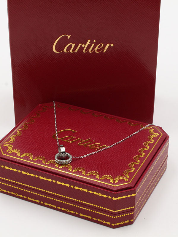 سلسال كارتير دبل سيركلز زركون سلسال CARTIER فضي