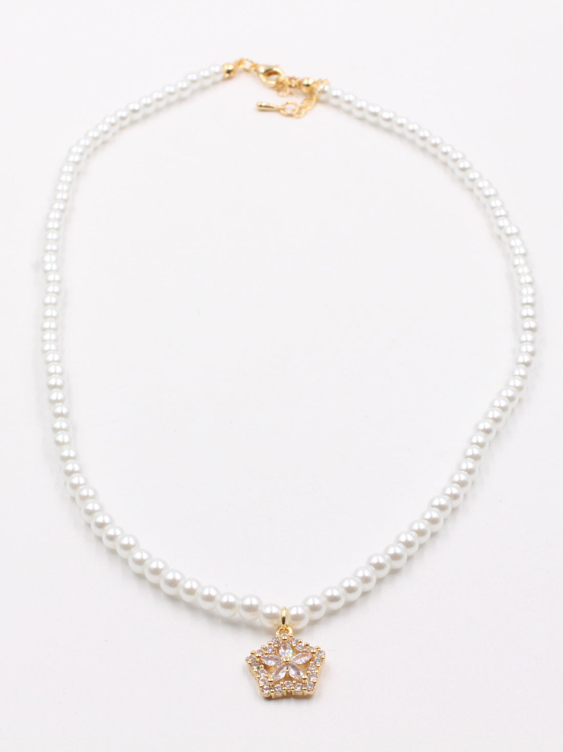 عقد لولو زركون ورده سلسال jewel ذهبي