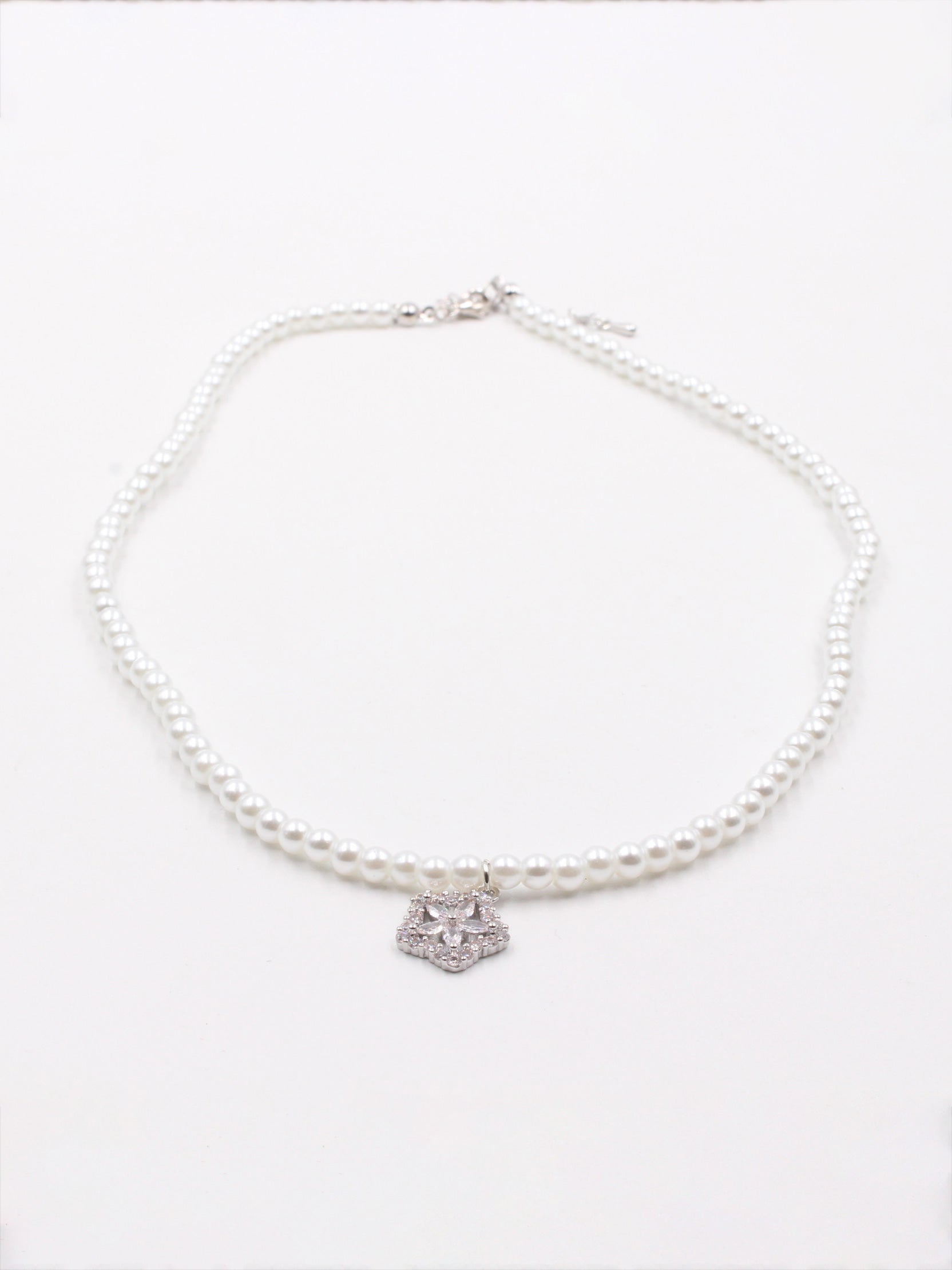 عقد لولو زركون ورده سلسال jewel