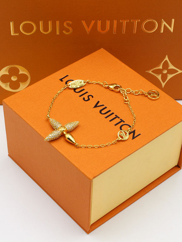 اسواره لويس فيتون زركون فلاور اسواره louis vuitton ذهبي