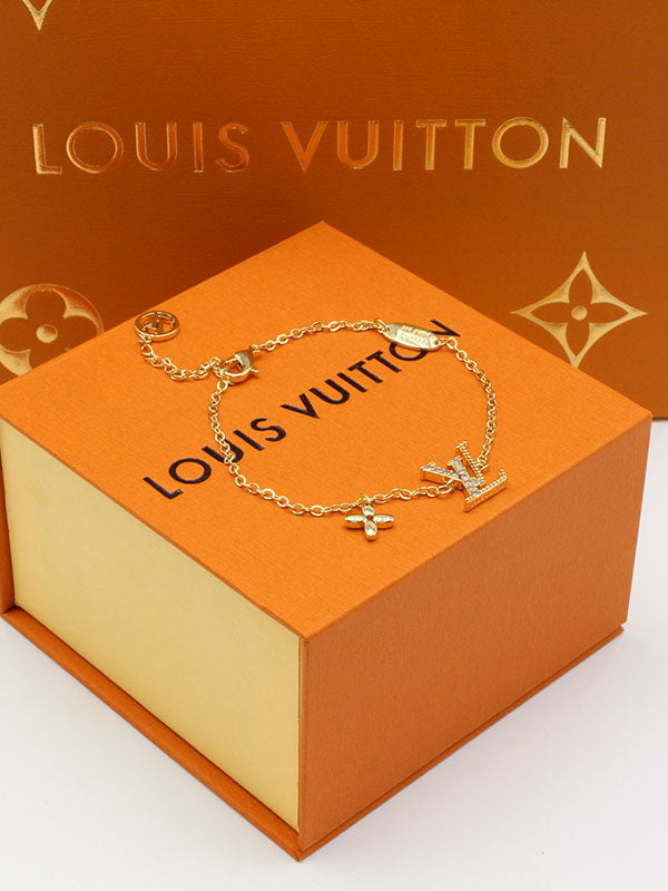 اسواره لويس فيتون زركون شعار لوقو اسواره louis vuitton ذهبي