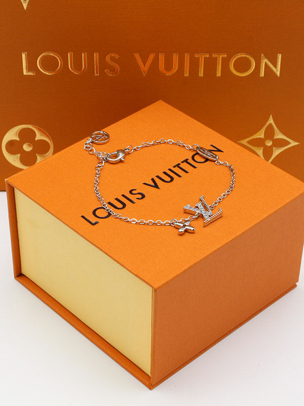 اسواره لويس فيتون زركون شعار لوقو اسواره louis vuitton فضي